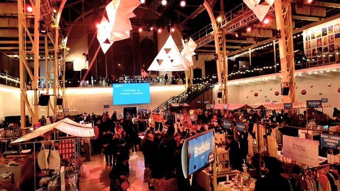 The Christmas bazaar in the Old Market Hall, photographed in 2023.