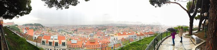 The Senhora do Monte viewpoint in Graça. An outing for visitors, the walk to the bakery for the people who live there.