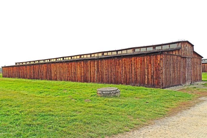 Birkenau is several times larger than the first camp and mostly open ground — wind, rain and sun are felt far more here than in Auschwitz I.